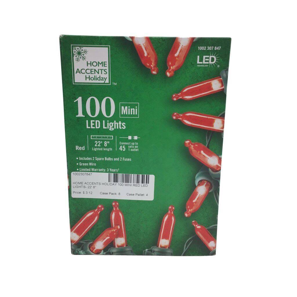 2a9fec80ab24a96b4d34c541d829e302ae9c3586f7af389ff9430dbd4836e746.jpg Home Accents Holiday 100L Red Mini LED Lights - Image 1