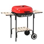 19 Steel Porcelain Portable Outdoor Charcoal Barbecue Grill