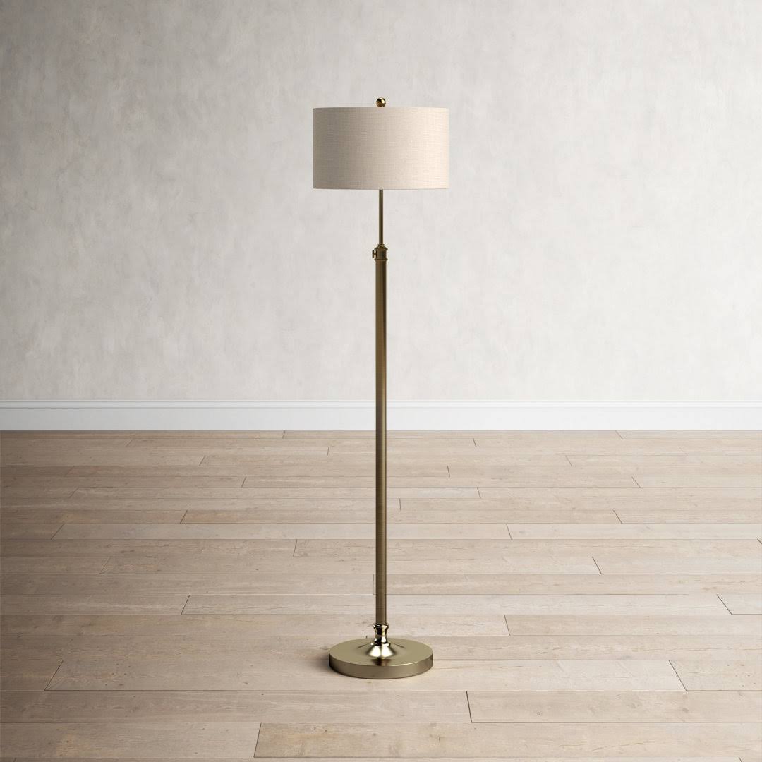 2ab2d8595b0c834e3e9b29dae6e9d29e0de2b31b78608394f8870c106add8b84.jpg Elita 57" Floor Lamp Base Finish: Antique Brass - Image 1