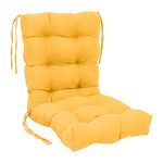 Blazing Needles 18-inch by 38-Inch Solid Twill Tufted Chair Cushion