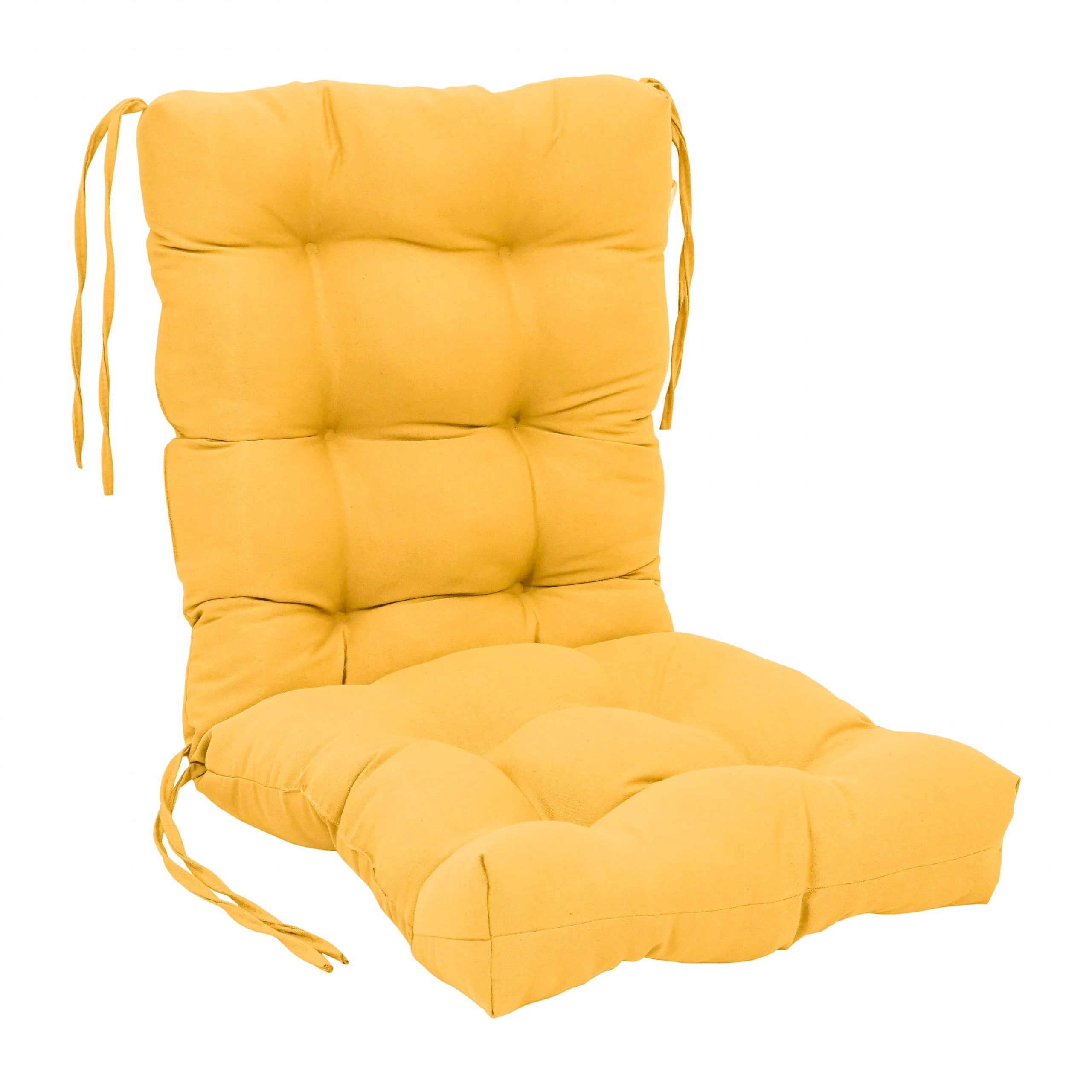 2ab3212041ac2ea19069a3257159330e4ab56967773c4d564be8ce3c585569a4.jpg Blazing Needles 18-inch by 38-Inch Solid Twill Tufted Chair Cushion - Image 1