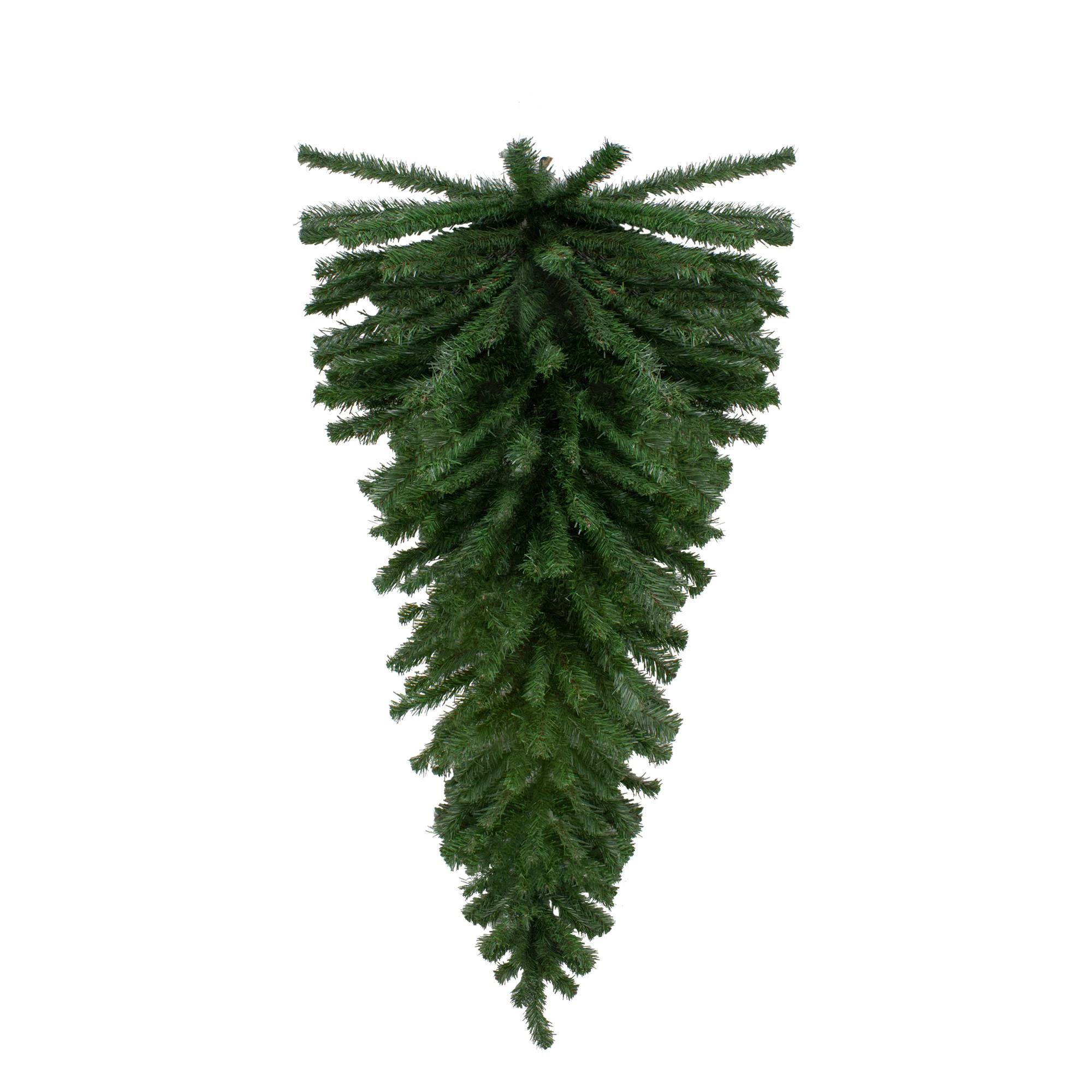 2affe28a74d6736f620ec38042234511edee7b3684b4944fccadaaeedea07260.jpg Northlight 48" Canadian Pine Christmas Teardrop Swag - Unlit - Green - Image 1