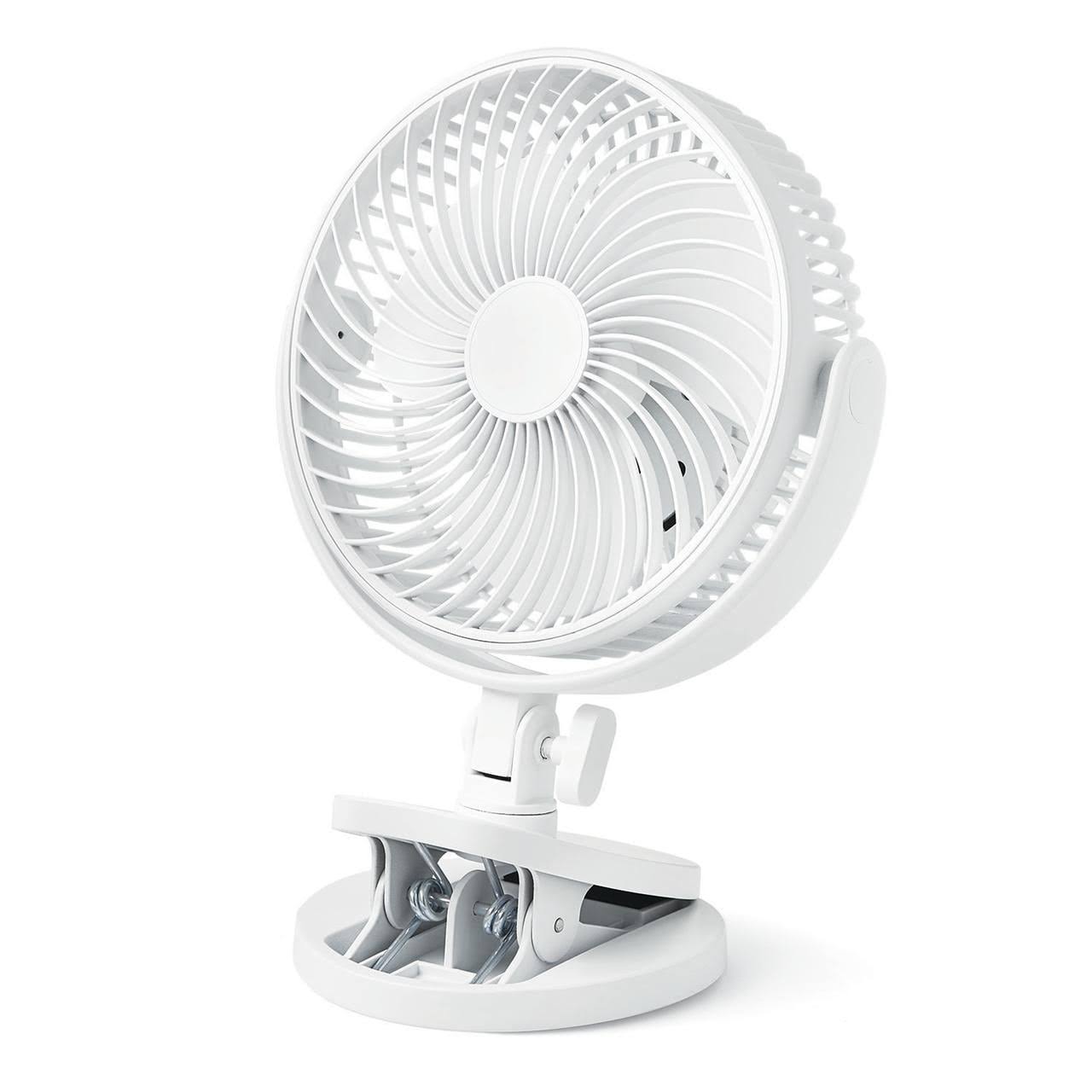 2b0bc70bd17a524934bc6dcbb2b3ce78aecf19cde90740cfc07cb4688db575c9.jpg Mainstays 6-Inch Desktop or Clip-On AC Electric Personal Indoor Fan with 2 Speeds, White - Image 1