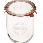 Weck 745 Tulip Jar - Sourdough Starter - 1L Single Jar with Clips, Gasket and Glass Lid, Size: Small