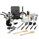 Gibson Home 71 - Piece Stainless Steel Silver Cookware Combo Set