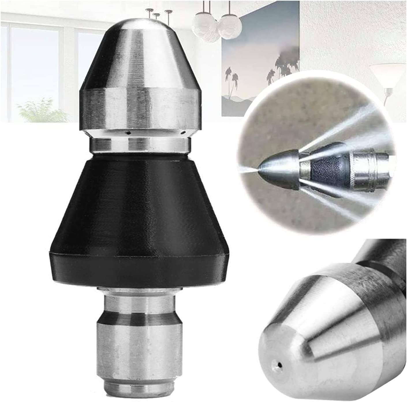 2b28fc00dcf699bdd643138979bcba2a3dab103fabf8fd9caf75f65bb433a932.jpg 2023 Sewer Cleaning Tool High-Pressure Nozzle, Drain Augers, Sewer Pipe Dredging and Cleaning Tools for Pipe Unclogging - Drain Clog Remover | Hair - Image 1