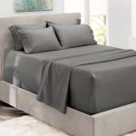 Nestl Bedding 6 Piece Bed Sheet Set - Extra Deep Pocket Full Grey