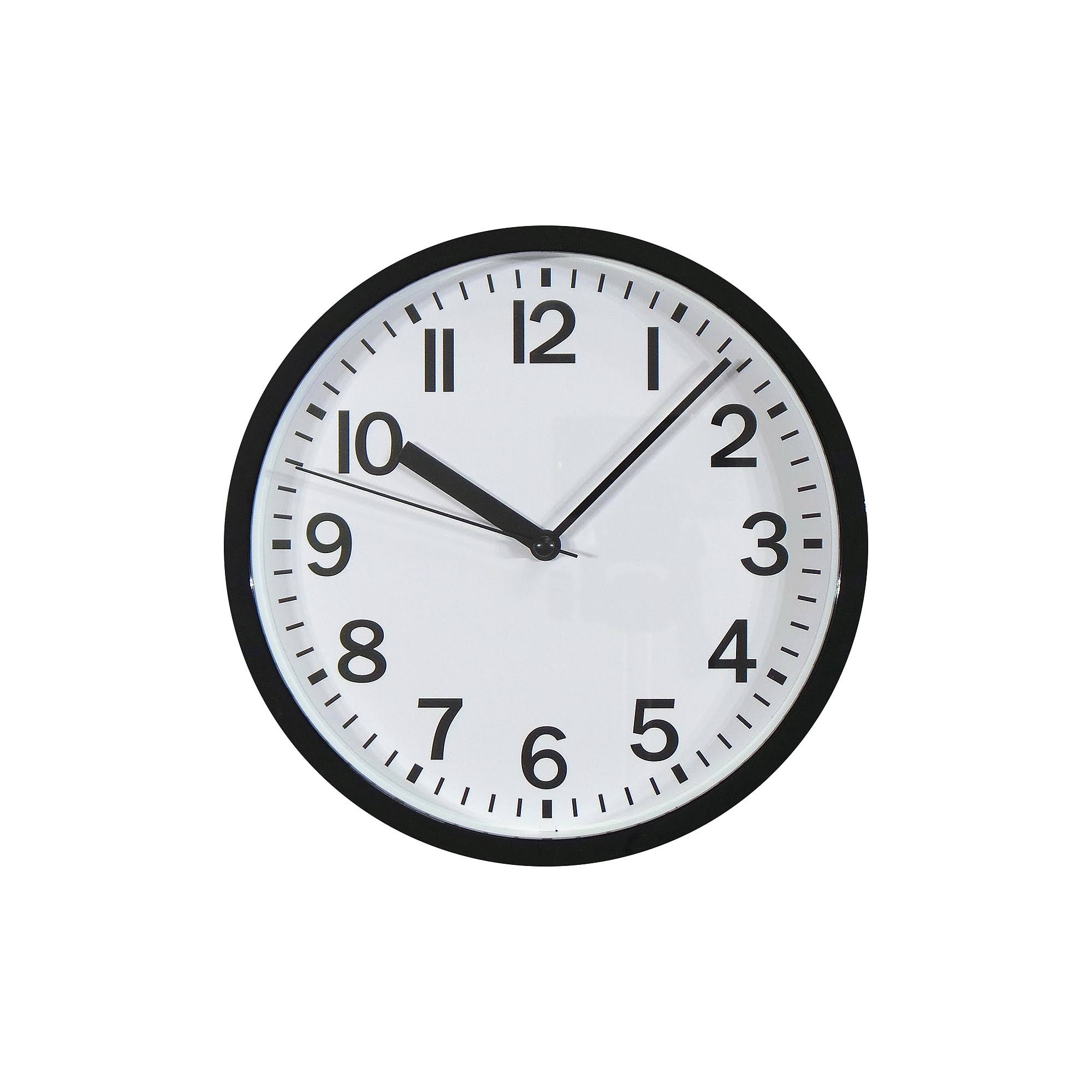 2b709683863f2e27db25d65937b1a648f86b11fccb7e42f097093201a5e1a44c.jpg Room Essentials Wall Clock, Black - Image 1