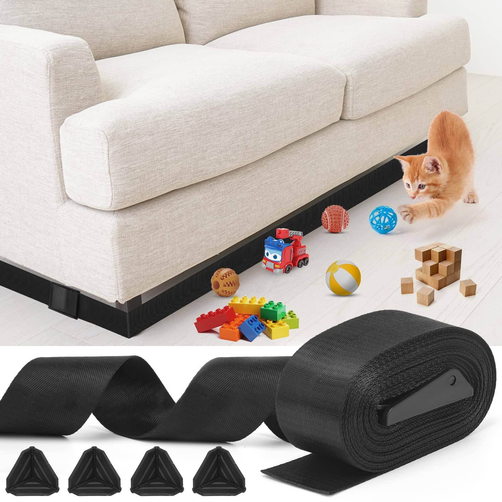 2b8236f49daff8a92077c831cd5c95e81b5f73b7b4ceb0d1c382eb58b5e45af6.jpg PENXUA Toy Blocker for Under Couch, Under Bed Blocker for Pets,Adjustable Gap Bumper,Stop Things Sliding Under Sofa or Furniture,Compatible No Damage - Image 1