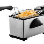 Ovente Electric Deep Fryer 2 Liter, 1500W with Viewing Window, Adjustable Temperature Knob and Removable Stainless Steel Frying Basket, Perfect for