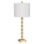 Large Bamboo Table Lamp (Includes LED Light Bulb) Brass
