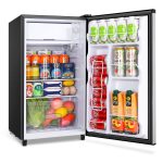 Wanai Mini Fridge with Freezer 3.2 cu.ft, Single Door Small Refrigerator, Energy-Efficient Low Noise, Mini Fridge for Bedroom Dorm and Office, Silver