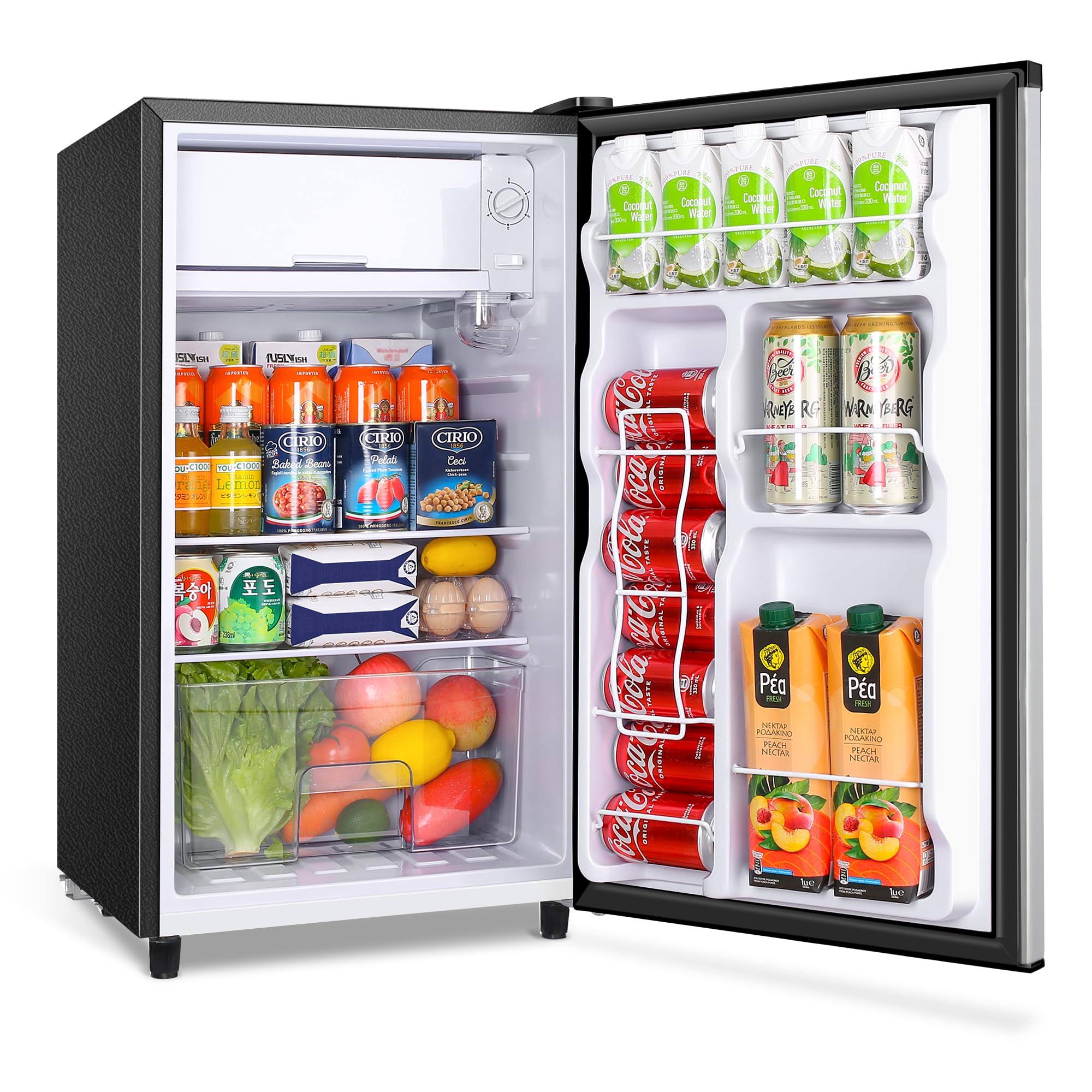 2bac0a442beb624ab45252e5fde9a1384acf7f19d07c737791fd092021987be8.jpg Wanai Mini Fridge with Freezer 3.2 cu.ft, Single Door Small Refrigerator, Energy-Efficient Low Noise, Mini Fridge for Bedroom Dorm and Office, Silver - Image 1