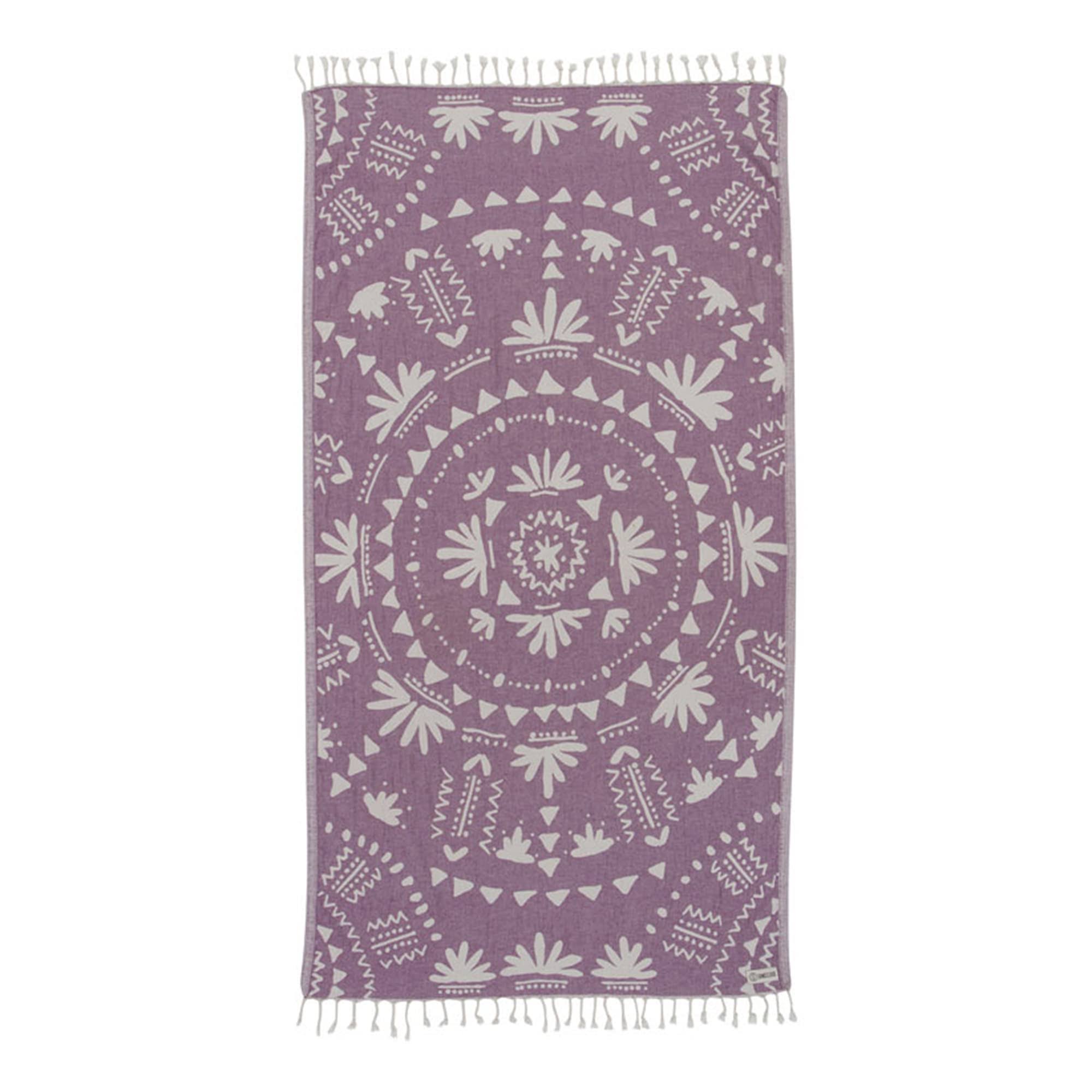2bd1de1a96da55500452045ad7f2766d71b83e313f92788f7e5c84982fdaa4b3.jpg Sand Cloud Boho Towel Purple - Sand-Free, Sand Resistant, Fast-Drying Turkish Beach Towel - Image 1