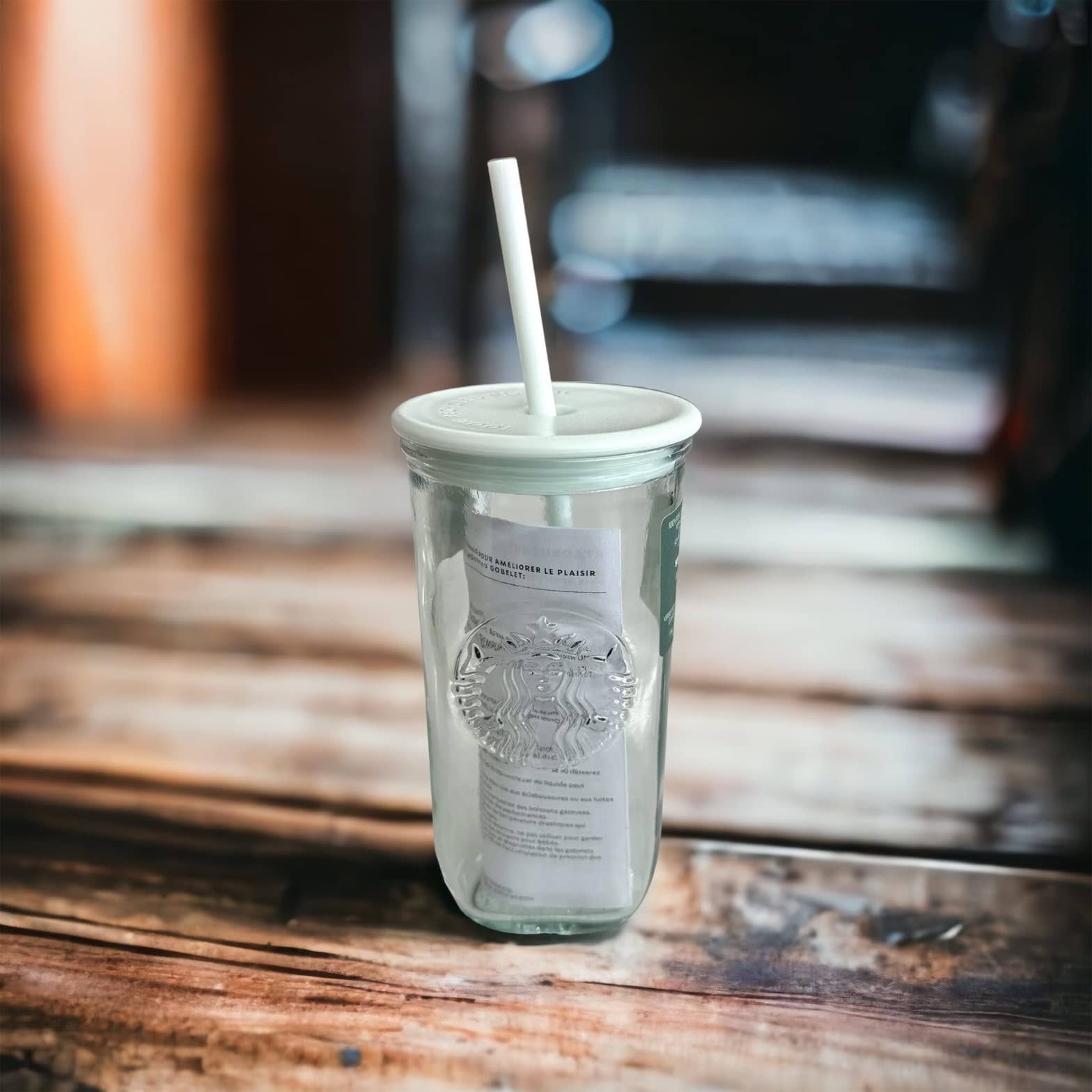 2be61921961f4e386d3be5d62ef3b952915b2e7d8590b78ac46926e50eac0264.jpg Starbucks Other | Starbucks Recycled Glass Mint Triangle Tumbler | Color: Green | Size: Os | Elizabethpar801's Closet - Image 1