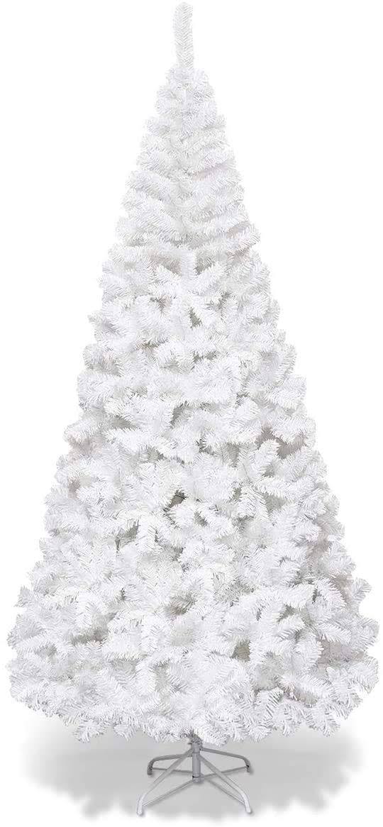 2c0cbd6d44b5ba876364761cd6d70493b0aa502fcd94a7b886b77985ee314227.jpg Artificial 6' White Christmas Tree with Stand - Image 1
