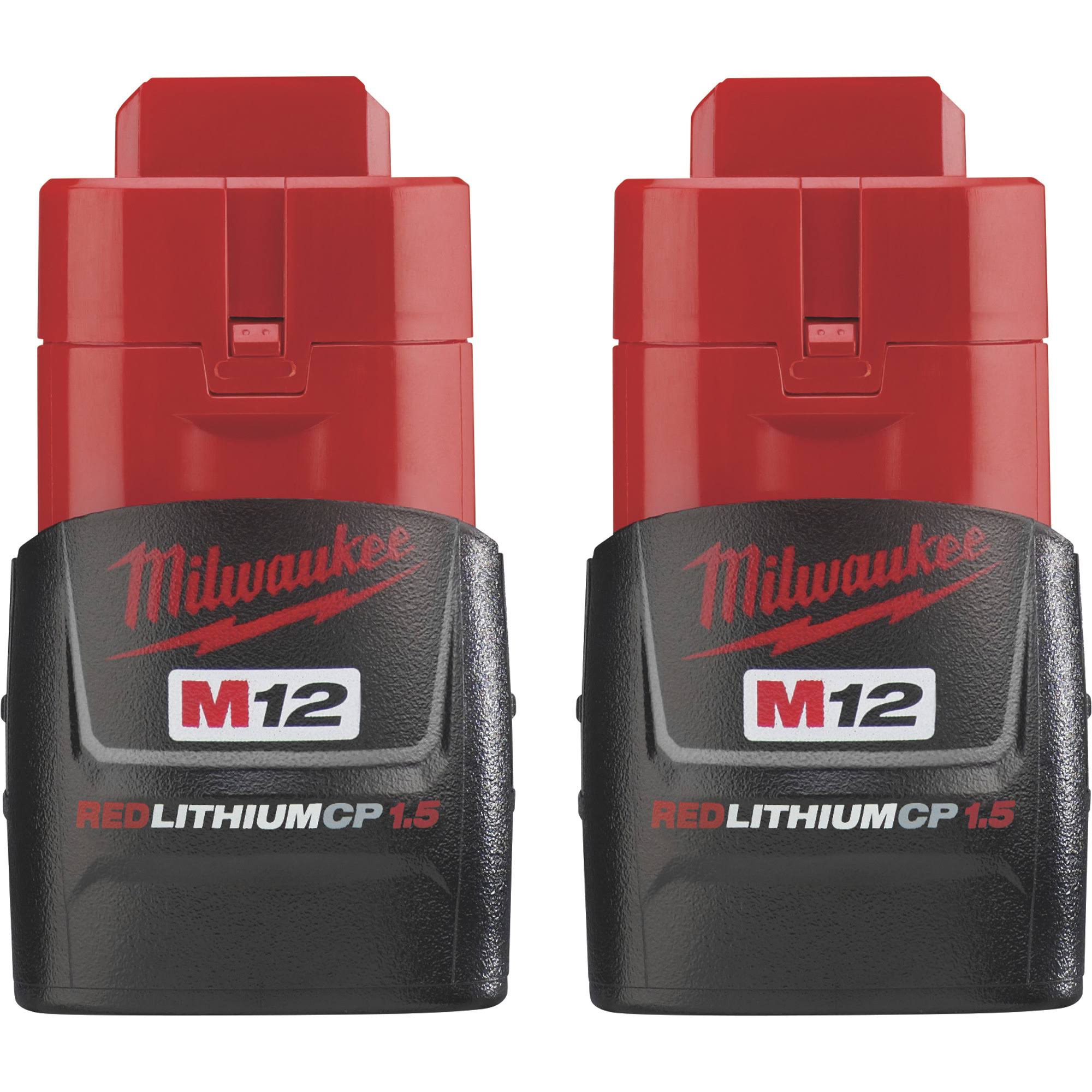2c19f3b72753b202cf527dc0e593b427d2e9068875212be5d3f278195c129a63.jpg Milwaukee 48-11-2411 M12 REDLITHIUM Compact Battery 2 pack - Image 1