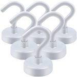 DIYMAG Magnetic Hooks, 25lbs Strong Heavy Duty Cruise Magnet S-Hooks for Classroom, Fridge, Hanging, Cabins, Grill, Kitchen, Garage, Workplace and
