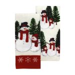 St. Nicholas Square scenic Snowman Kitchen Towel 2-Pk.