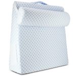 Nestl Cooling Bed Wedge Pillow with Bolster Pillow - 25" x 25" x 12" - 8-in-1 Triangle Pillow Wedge for Sleeping Acid Reflux