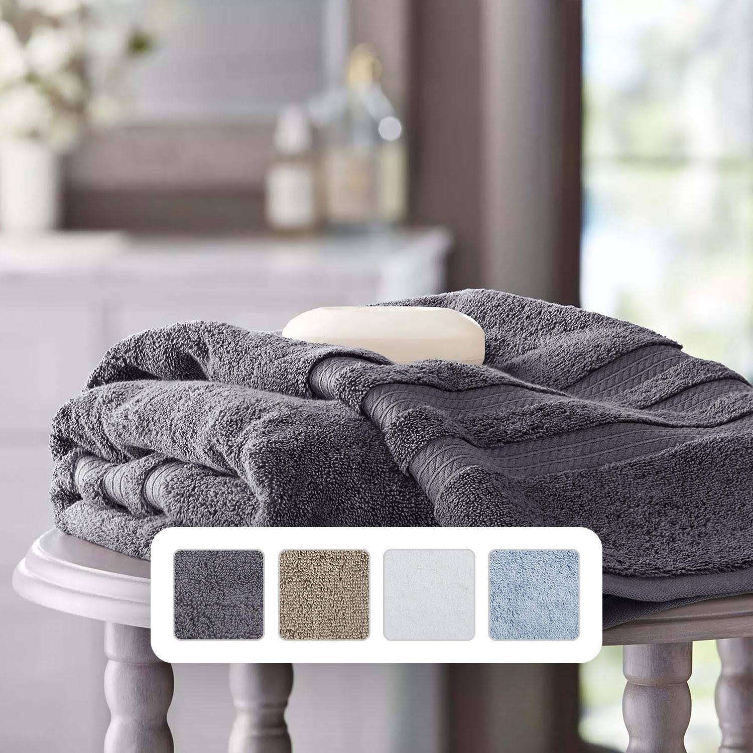 2c58ac143875c7016b79dface84f5b40d030b152bc308b2a46ff5f65716bab55.jpg Member's Mark Hotel Premier Collection Oversized Bath Towel in Zinc, 30x58 - Image 1