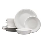 Fiesta 12-Piece Classic Dinnerware Set - White