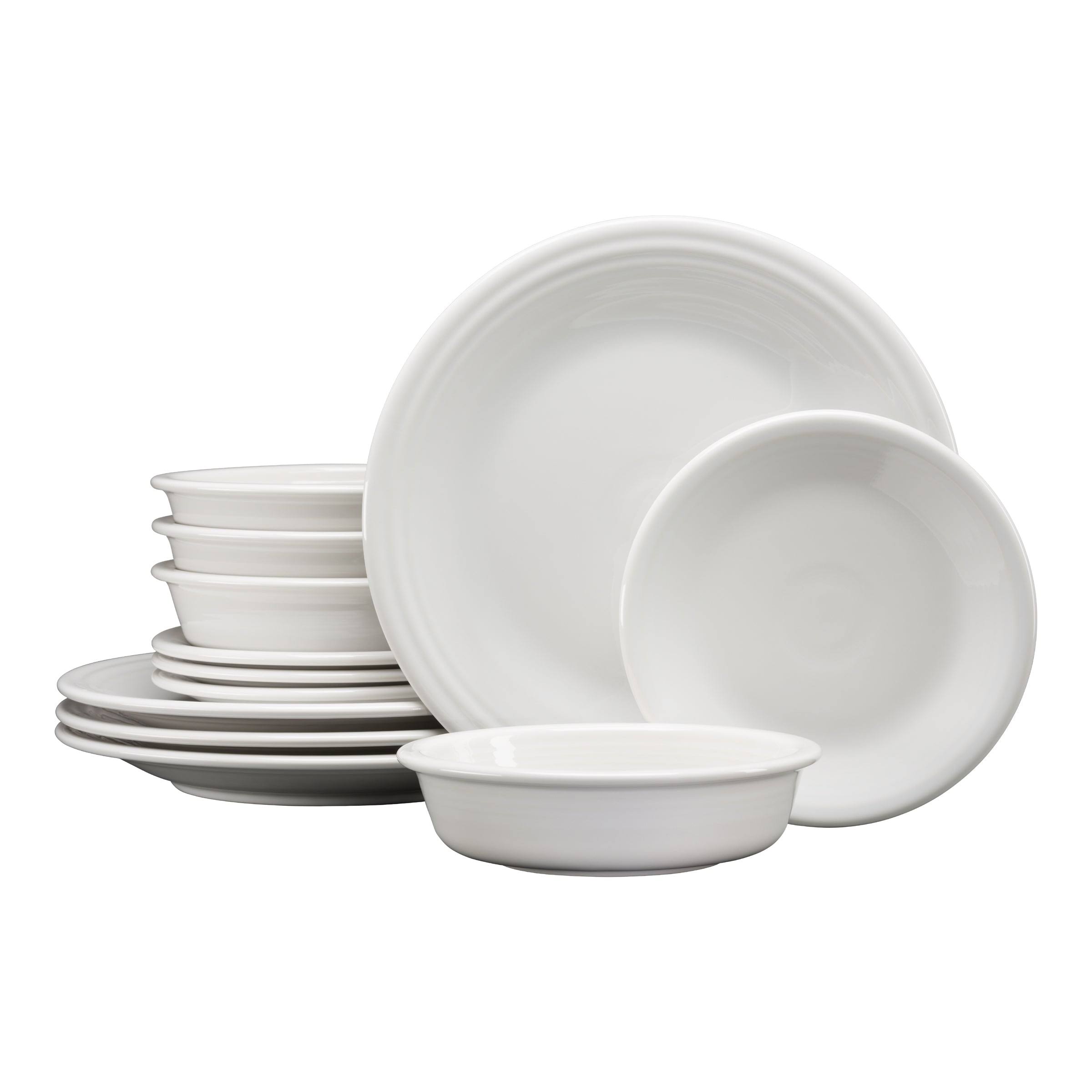 2c5d955b9124541da4afdf522ead42ea65c329684787f7c96b19b69dc54e71c4-1.jpg Fiesta 12-Piece Classic Dinnerware Set - White - Image 1