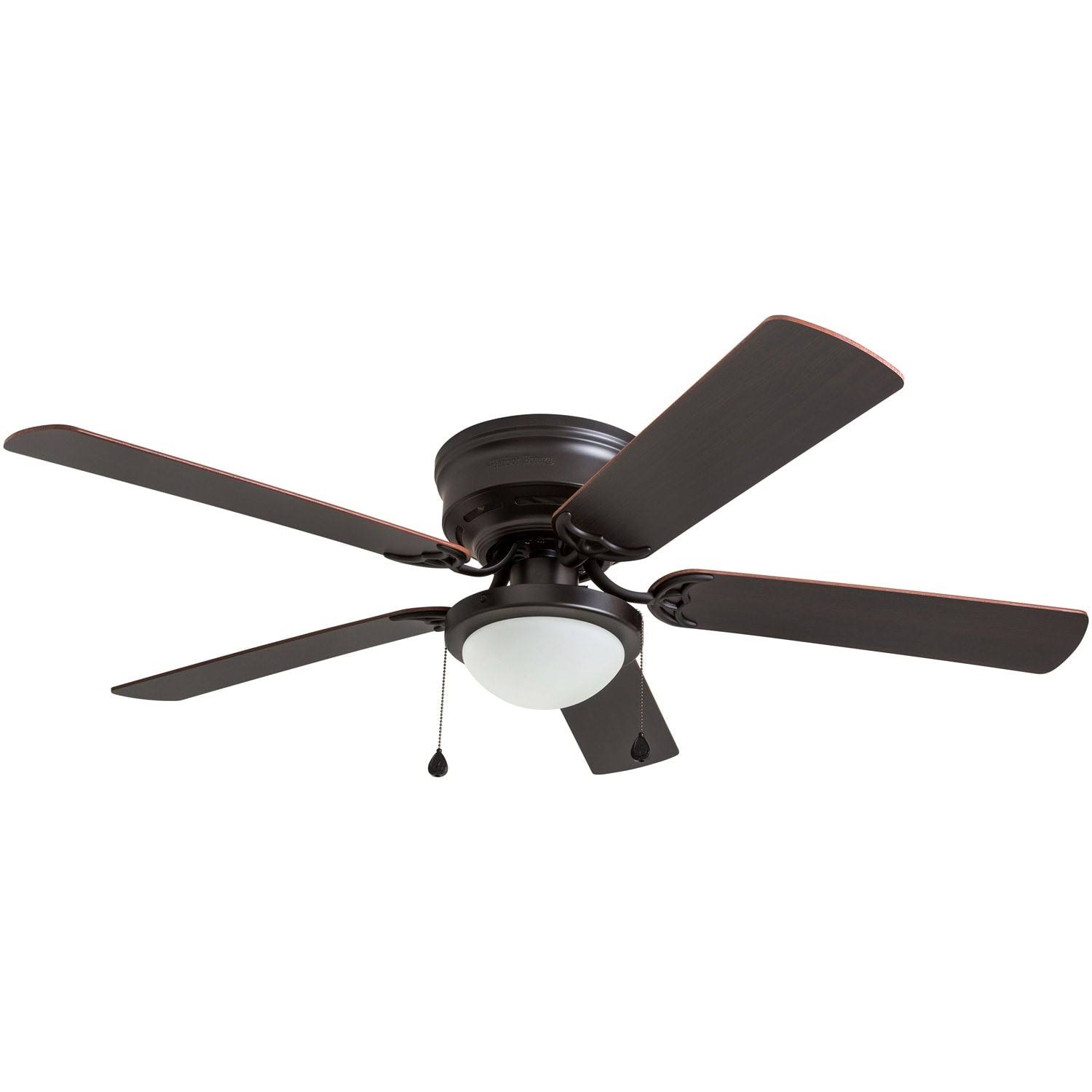 2c76f492fa7803c2eb36b1457d3c68f0efd36e010e2bc000b71a0a71f5aa2910.jpg Harbor Breeze 41690 Armitage 52-in Bronze LED Indoor Flush Mount Ceiling Fan with Light (5-Blade) - Image 1