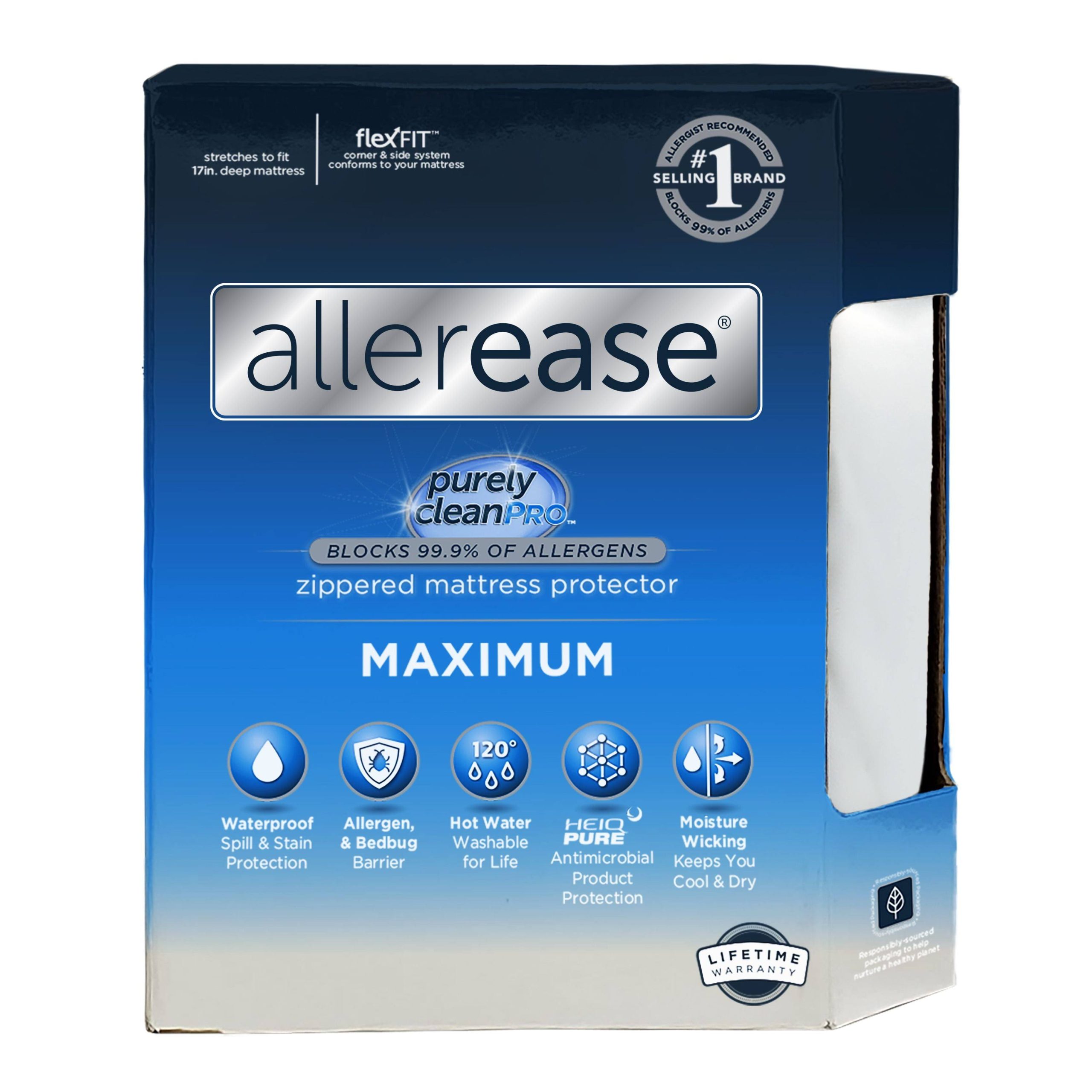 Allerease White Twin Maximum Bed Bug & Allergy Mattress Protector