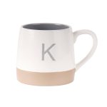 Celebrate It Christmas Alphabet K Monogram Mug - Gray - 1 Each