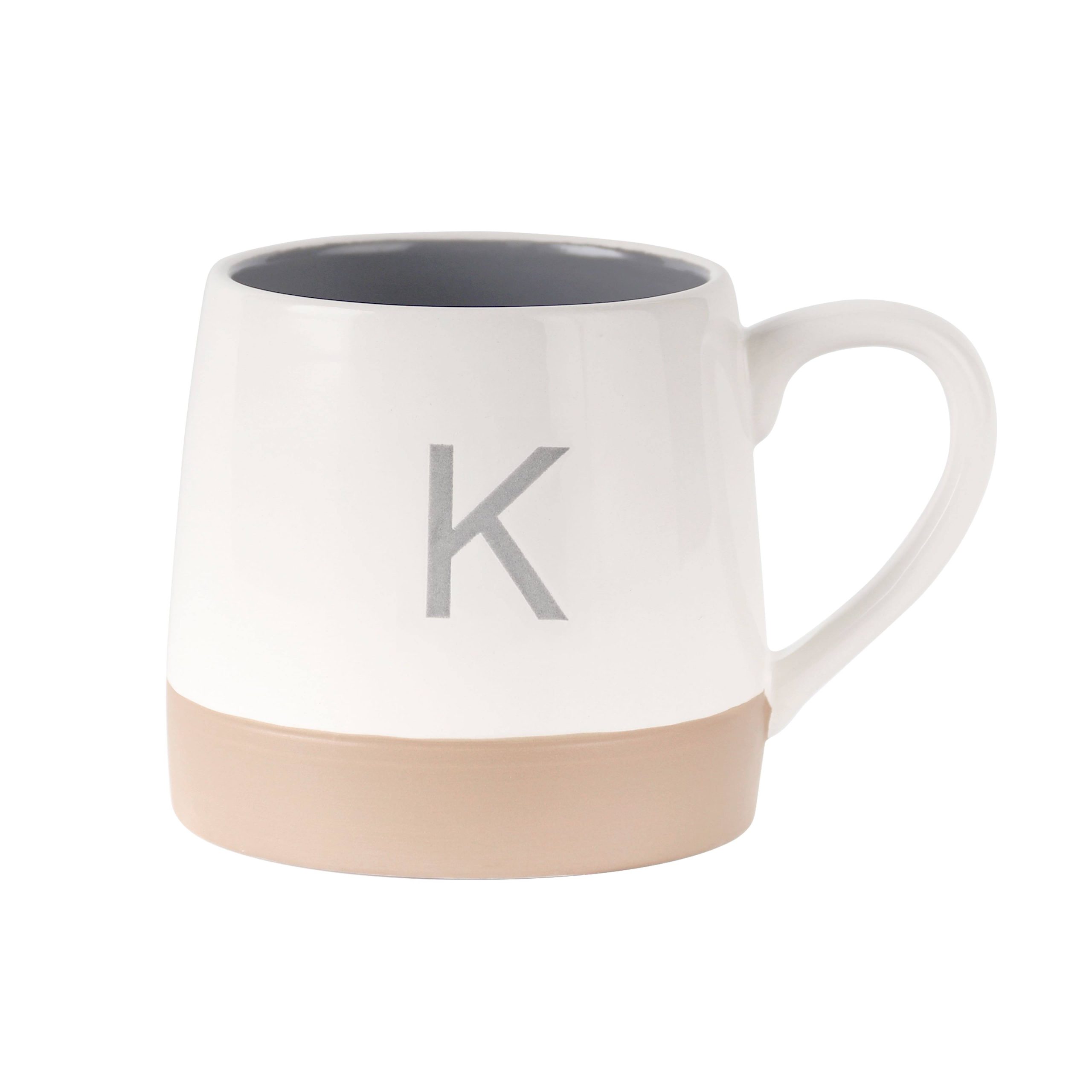 2c9a8f9ba3907daa1c90b074f1e56461c511e46c7ac1fb42ae77a8fe5b623949.jpg Celebrate It Christmas Alphabet K Monogram Mug - Gray - 1 Each - Image 1