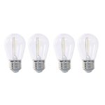 11-Watt Equivalent S14 String Light LED Light Bulb, Soft White 2700K (4-Pack) Feit Electric #S14/827/FILED/4 #1007508556