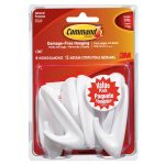 Command Designer Hooks, White, M - 6 count