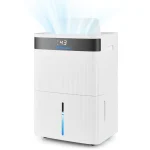 74 Pints Dehumidifier for Home & Basement, 4500 Sq.Ft Portable Dehumidifier with Drain Hose, 24H Timer, 3-Color Indicator, Auto Defrost for Bathroom