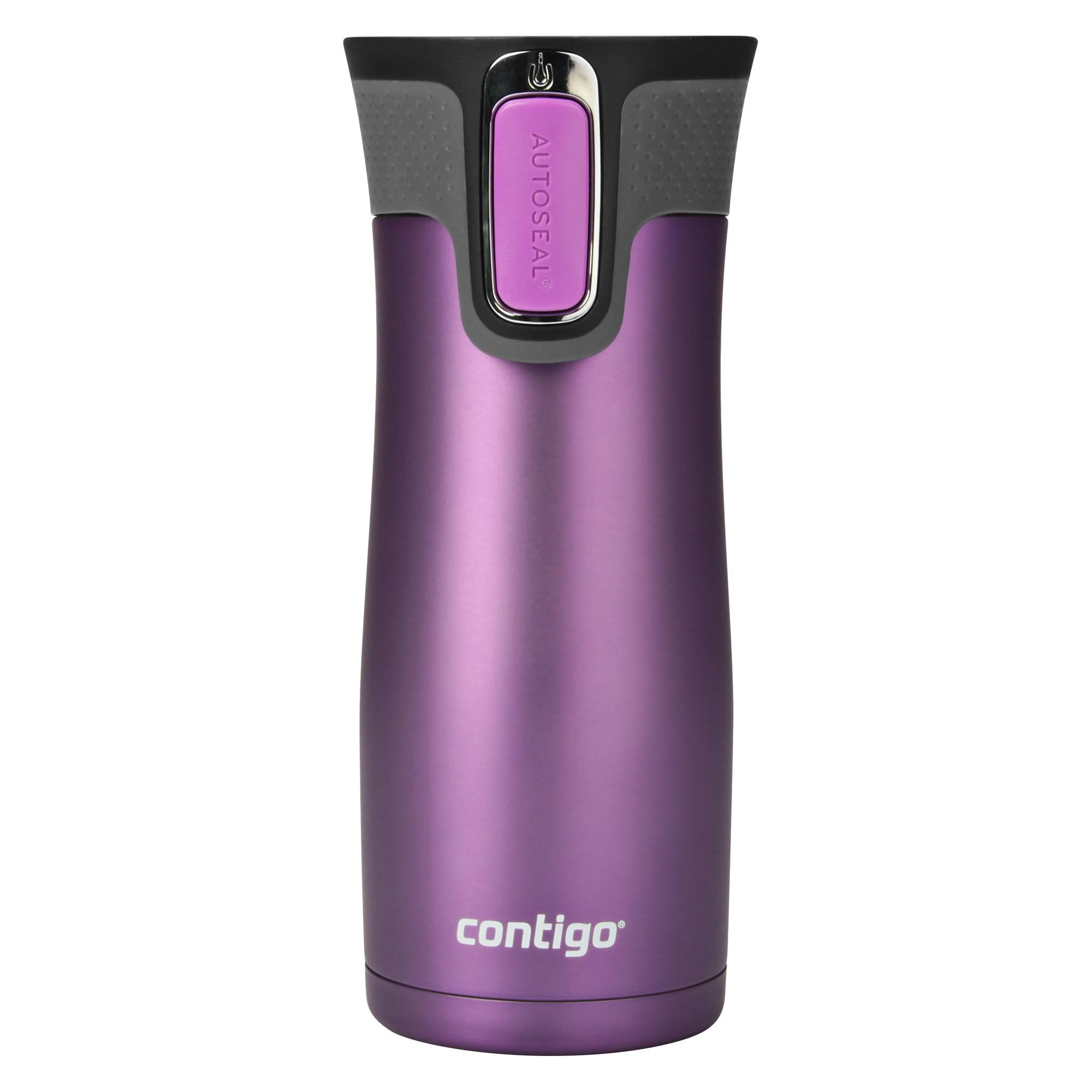 2d2061507250894397e66c52bfff9ac55fa4829fadc8f9f8050f5b1a9f830a7e.jpg Contigo Autoseal West Loop Stainless Steel Travel Mug 16 oz Bright Lavender - Image 1