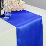 Linentablecloth 14 x 108 in. Satin Table Runner Royal Blue