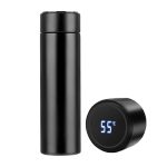 Locckmy Water Bottle with LED Temperature Display,Double Walled Vacuum Black