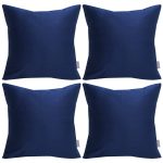 Thmyo 4-Pack 100% Cotton Comfortable Solid Decorative Throw Pillow Case Square Cushion Cover Pillowcase Sublimation Blank Pillow Cover