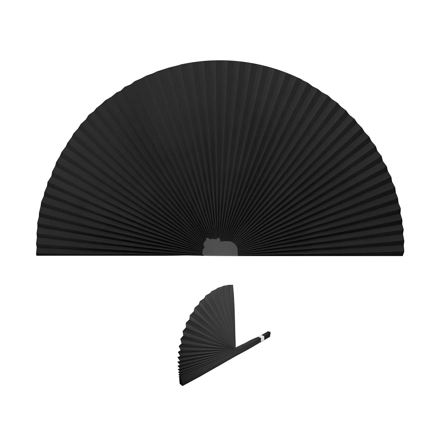 2d3f1294024c8b4e280efaa187e14fc61cdee06415f9d8bd5c4100cc4f5c00a1.jpg Shery Arch Window Shades Black Pleated Blinds Easy Cut and Install Pleated Shades Blackout Blinds Black 72�� x 36�� (Black) - Image 1