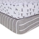 Burt's Bees Baby - Pine Forest & Stripe Organic Cotton BEESNUG Fitted Crib Sheet 2 Pack