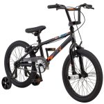 Mongoose Switch Kids Bike with Training Wheels. 18 in Wheels. Ages 5 - 9. Black