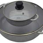 IMUSA 2 Piece Cast Aluminum Caldero Set with Glass Lid, Silver