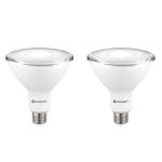 Ecosmart 120-Watt Equivalent PAR38 Dimmable Energy Star Flood LED Light Bulb Bright White (2-Pack)