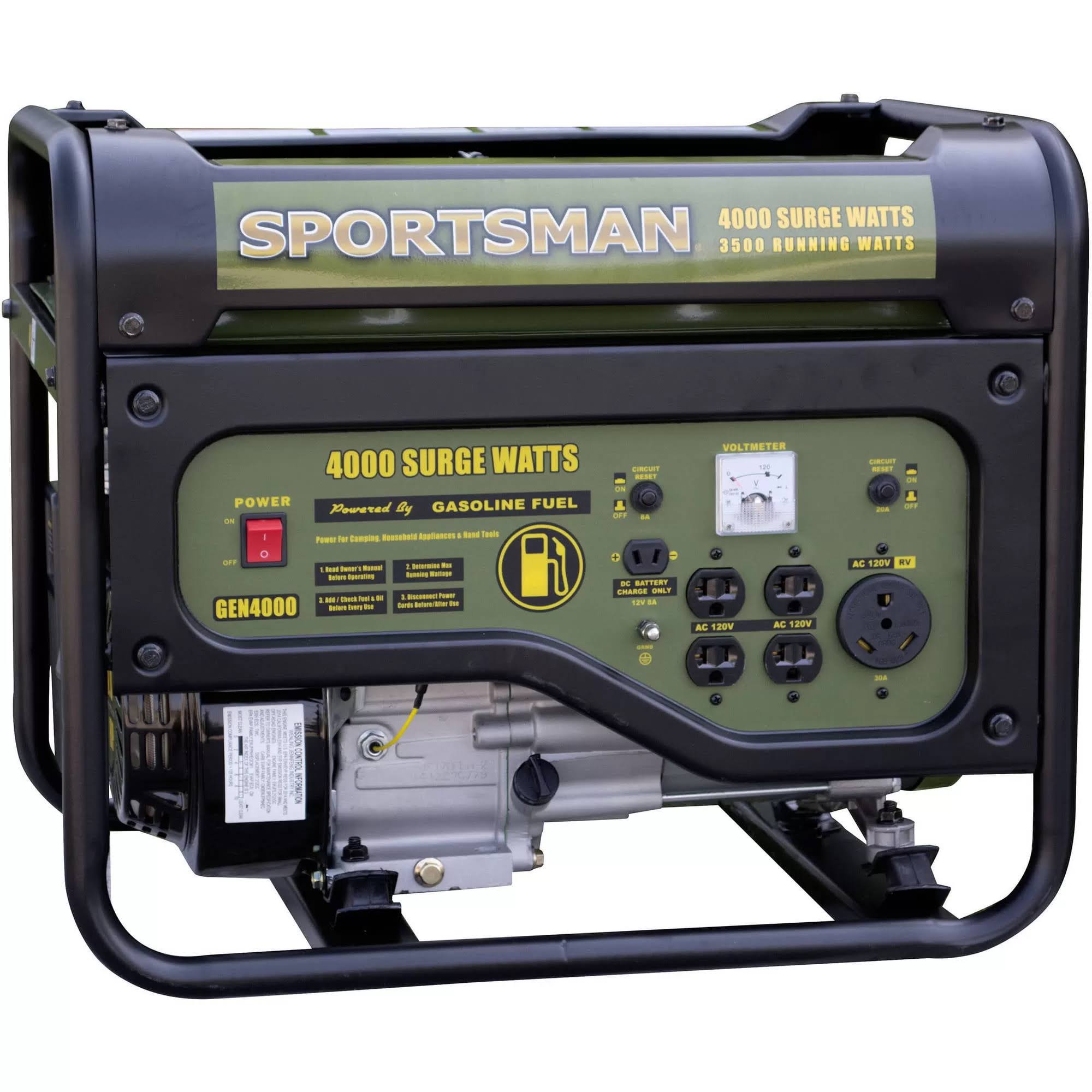 2de00fc606669bafc42143cf9dec3d102b380e00bf6feffd635ca05103a7868f.jpg Sportsman Gasoline 4000 Watt Portable Generator - Image 1