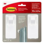 Command White Curtain Rod Hooks, 2 Hooks, 4 Adhesive Strips