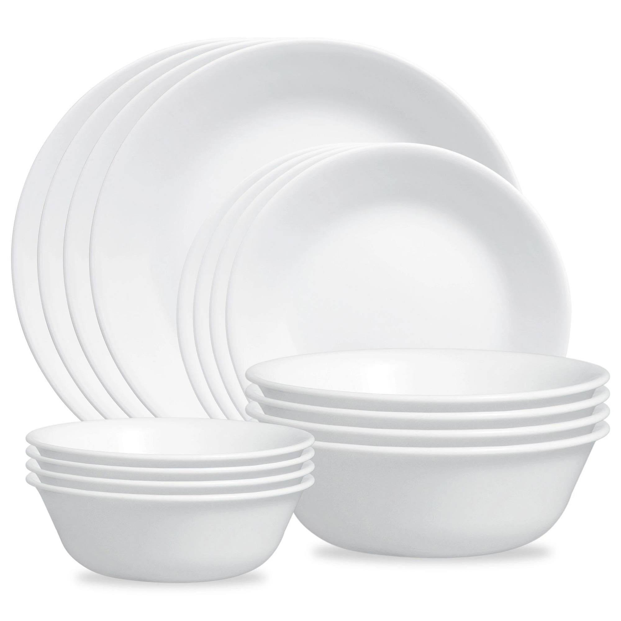 2e10672214159d8078f9ec360e4384d80851044ba6e31ddac2d1a00611eee593.jpg Corelle Livingware Winter Frost White Dinnerware Set - Image 1