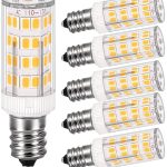 SZHZBZW E11 LED Bulb,40W Equivalent Halogen Light Bulbs Replacement,Mini Candelabra Base Warm White 3000K 5 Pack