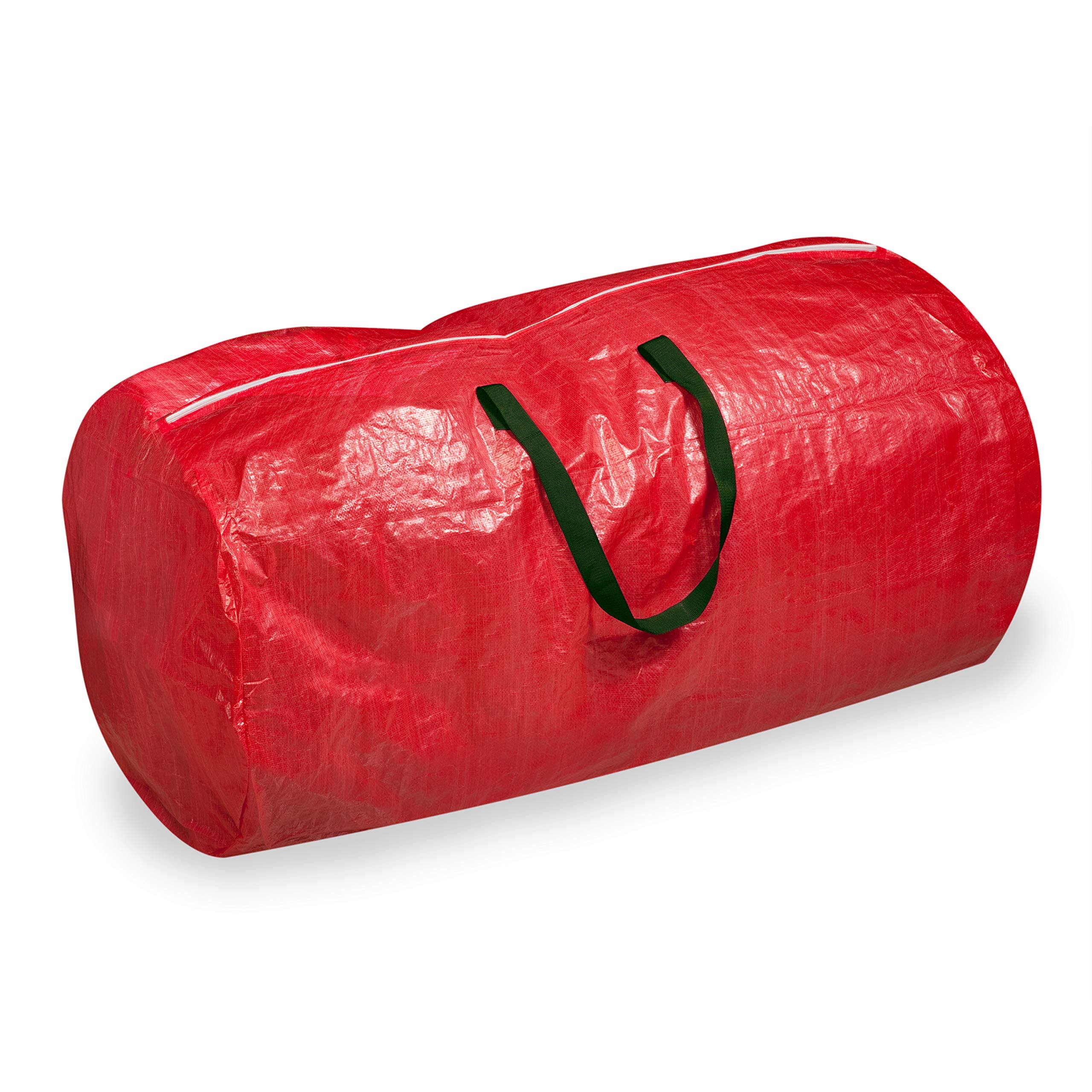 2ea1fd4bd6be797c212495be38fb74a981d134b508a7d69e273270ba147138f2.jpg Honey Can Do 7-ft. Christmas Tree Storage Bag - Red - Image 1