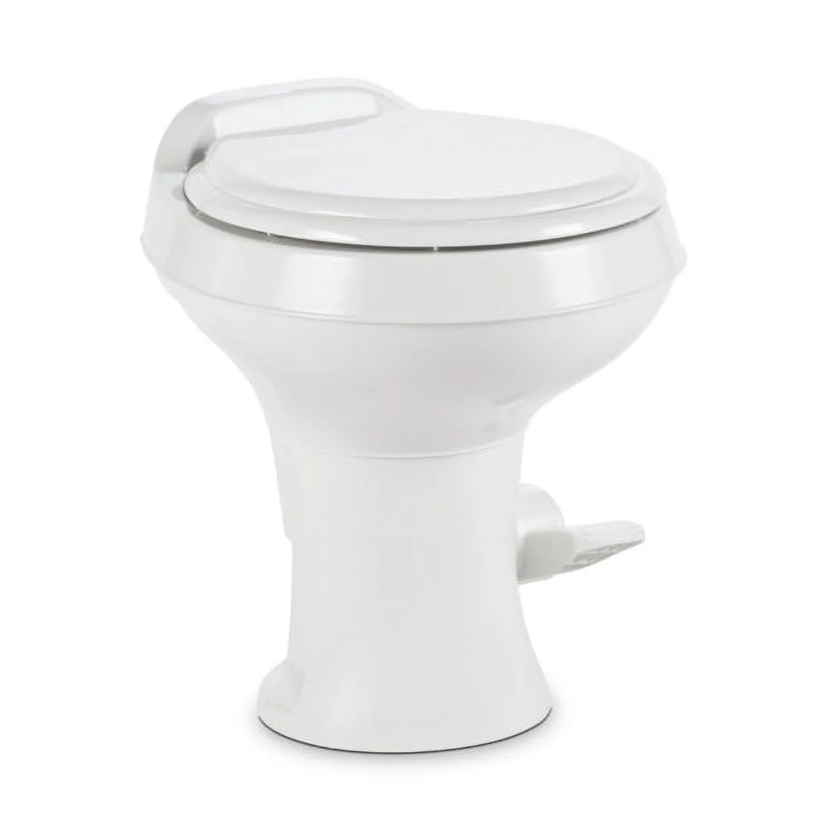 2eaa721a8c53d2f23e1bd16953d929831ec9dcf85e92623a2dafa0f1a9d76875.webp Dometic 300 Series Gravity - Flush RV Toilet - Powerful Triple - Jet Action Flush with Adjustable Water Level - Standard Height Flush with Foot Pedal for Rvs, Trailers, and Outdoor Campers - Image 1