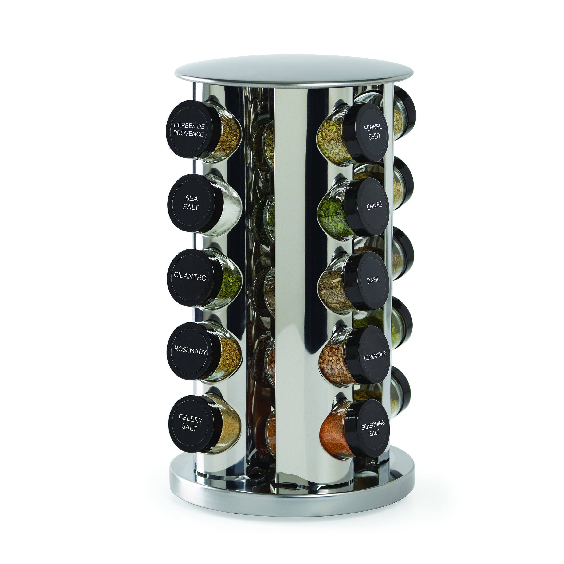 2ecddf9c10fe9478769de8a6036a8739835bbdb919a9a7859345da661a3f15f1.jpg Kamenstein Spice Rack, 20 Jar - Image 1